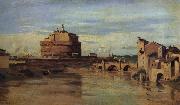 Corot Camille The castle of Sant Angelo and the Tiber oil painting artist